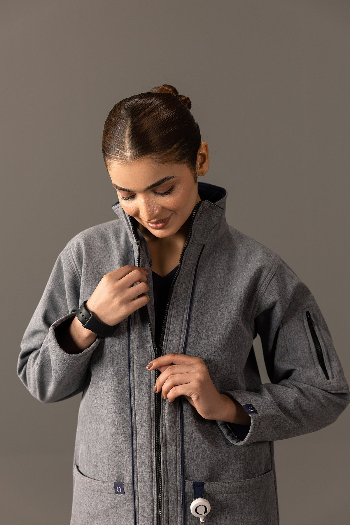 Steel Blue Jacket - Woman