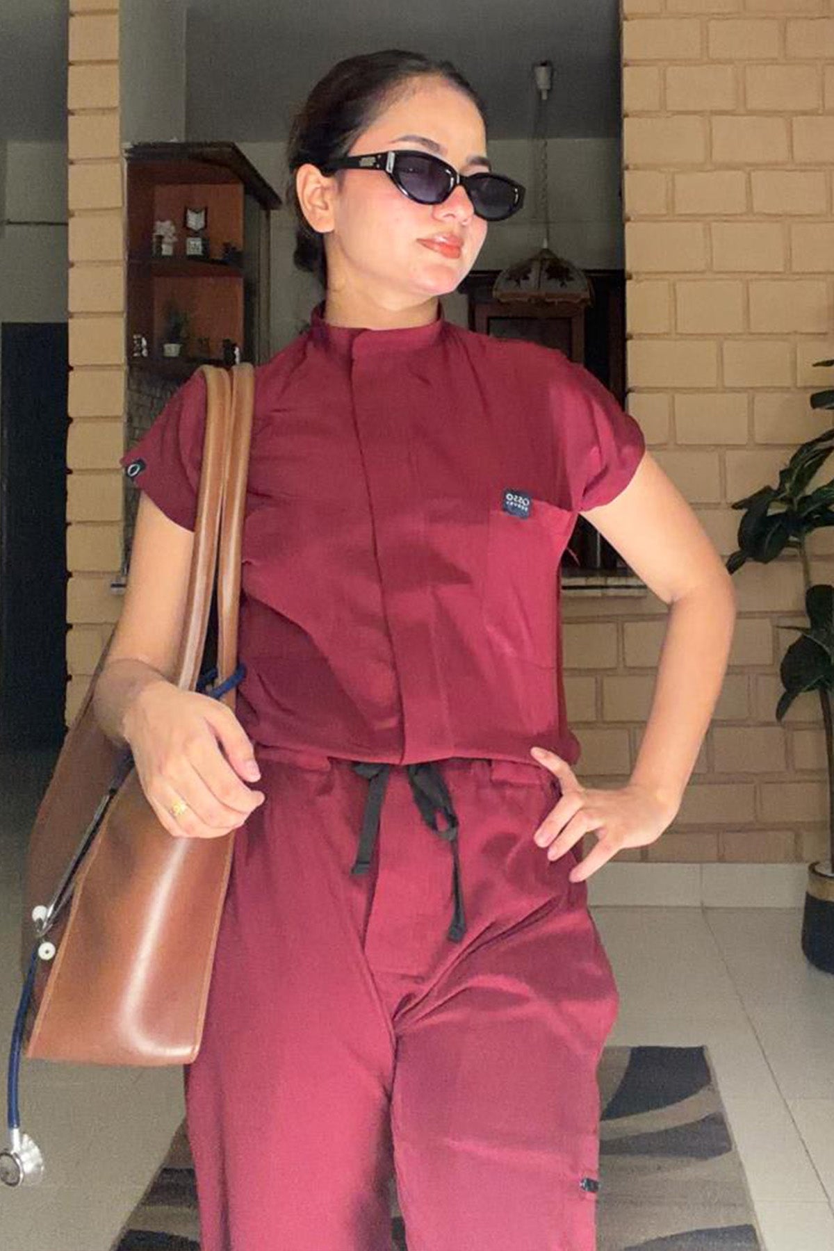 Flex Core Pulse Maroon Jumpsuit (influncer edition) - Woman