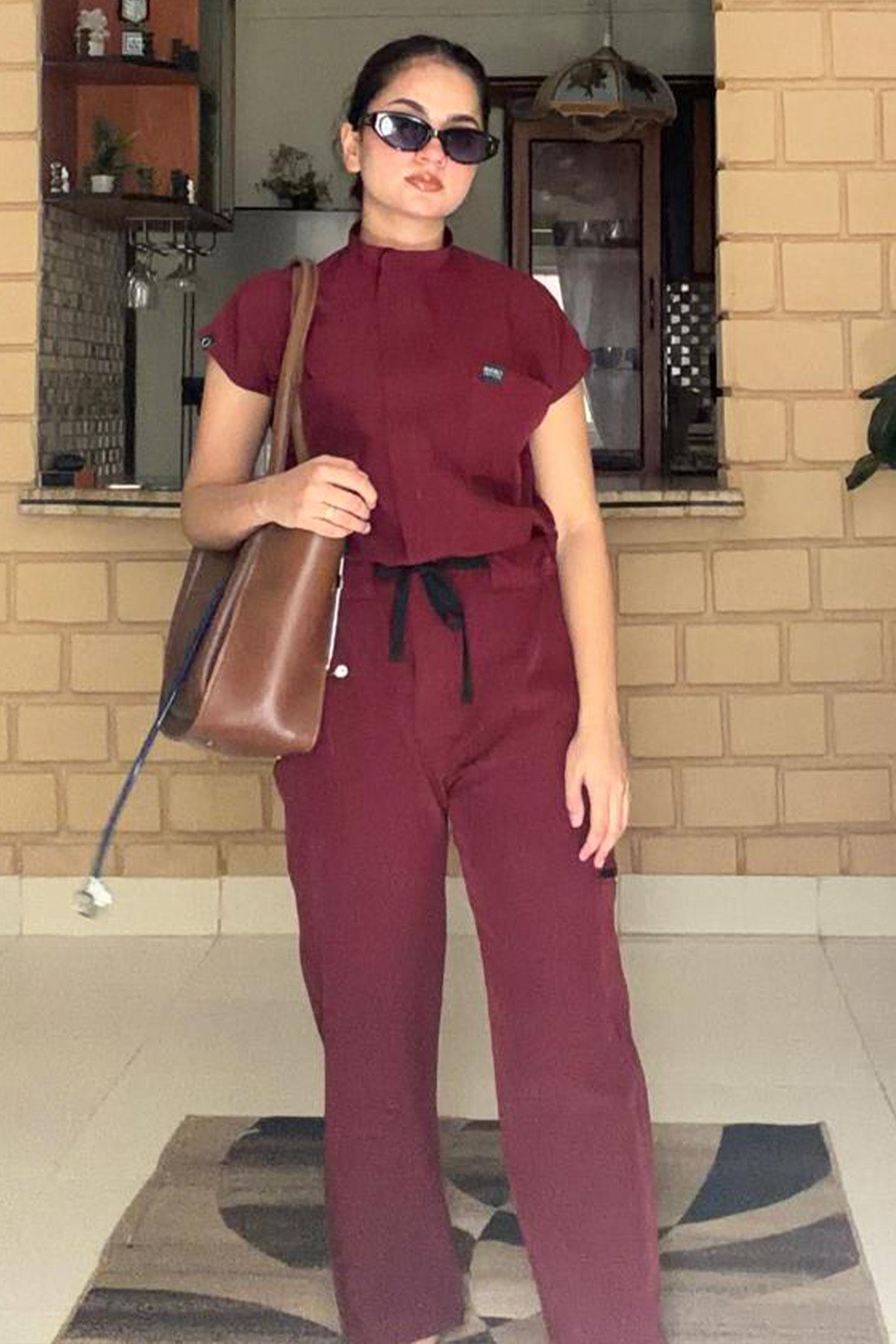 Flex Core Pulse Maroon Jumpsuit (influncer edition) - Woman